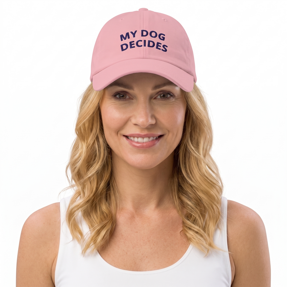 My Dog Decides Embroidered Cap