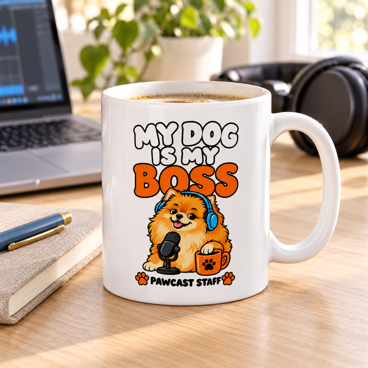Pawcast “My Dog Is My Boss” Mug