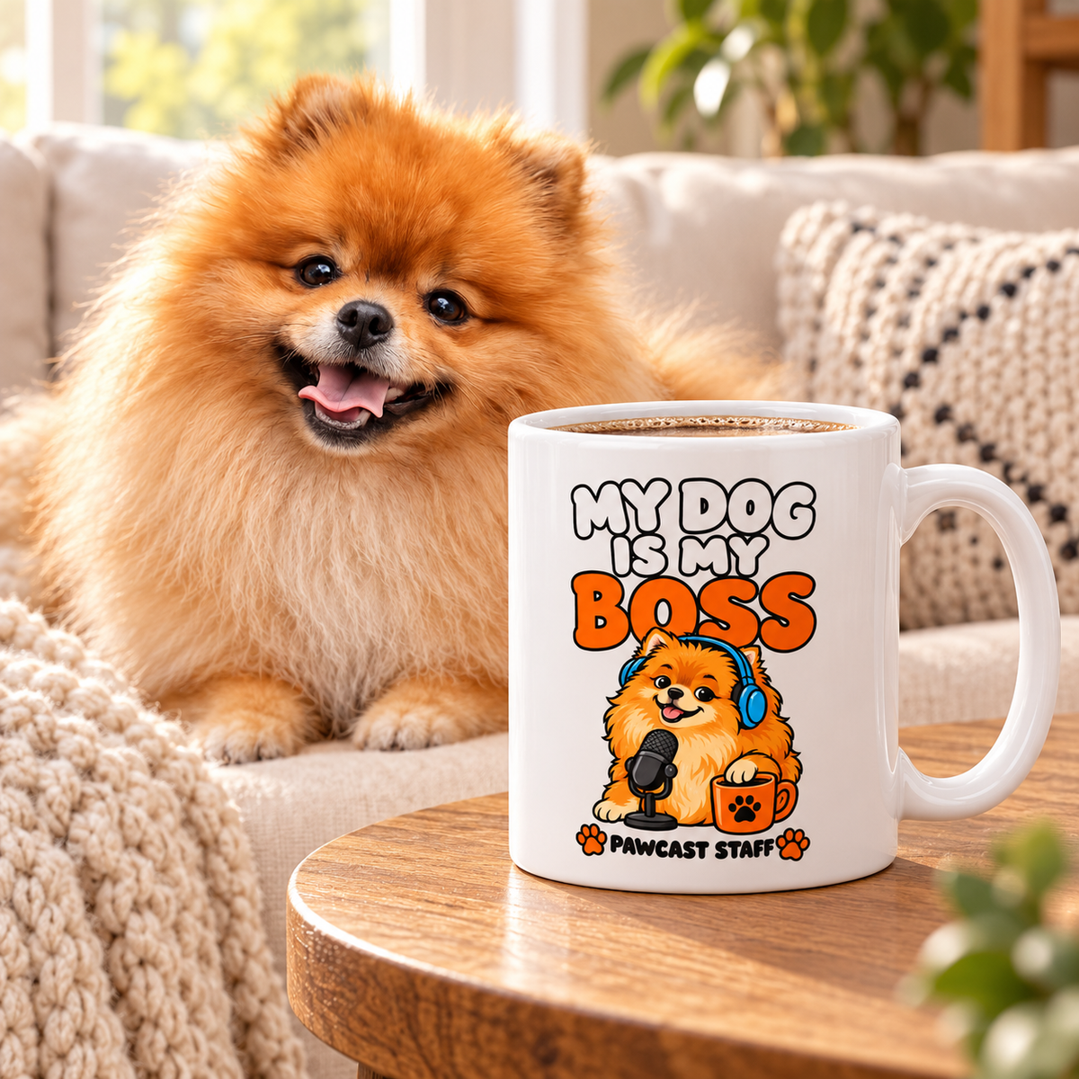 Pawcast “My Dog Is My Boss” Mug