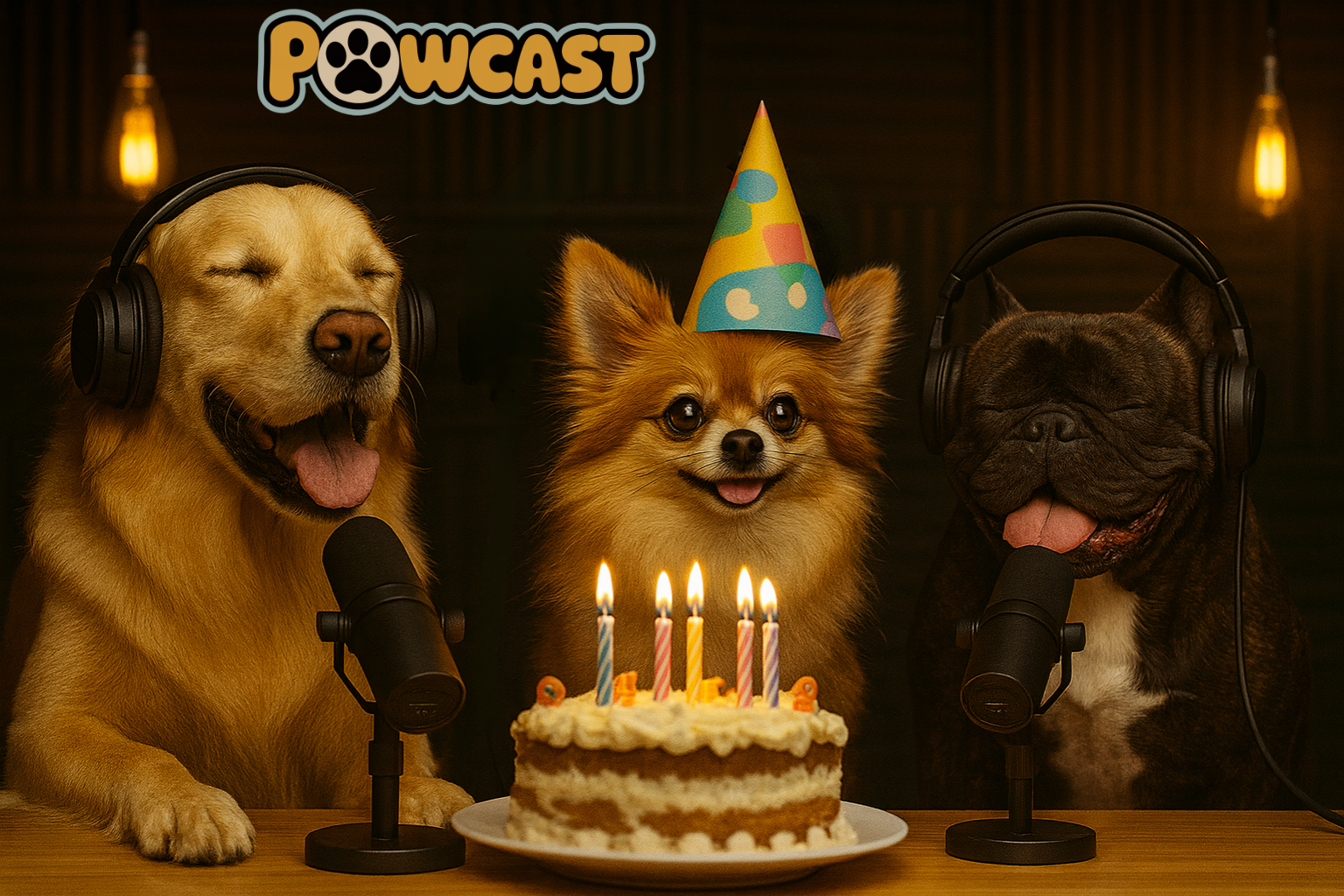 Dog photo turned into a custom Pawcast image keepsake